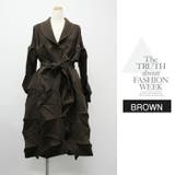 アウター ジャケット ロング丈 膝下 プリーツ 長袖 無地 コート | LATTE | 詳細画像11