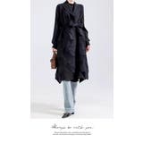 アウター ジャケット ロング丈 膝下 プリーツ 長袖 無地 コート | LATTE | 詳細画像5