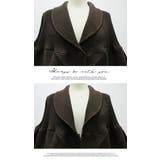 アウター ジャケット ロング丈 膝下 プリーツ 長袖 無地 コート | LATTE | 詳細画像6