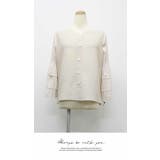 プリーツ カーディガン ボレロ  重ね着 プリーツ 長袖 フリル パール | LATTE | 詳細画像8 