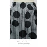 ロング 膝下 ひざ下 プリーツスカート リラックス ウエストゴム ドット | LATTE | 詳細画像1