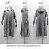 アウター ジャケット プリーツ 膝下 長袖 無地 フリーサイズ コート | LATTE | 詳細画像10