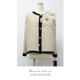 花モチーフ付横プリーツカーディガンssg260108 | LATTE | 詳細画像8 