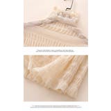 ハイネック トップス 肌隠し レース 透け感 インナー 無地 長袖 シースルー | LATTE | 詳細画像5