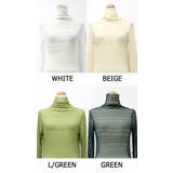 ハイネック トップス 肌隠し レース 透け感 インナー 無地 長袖 シースルー | LATTE | 詳細画像8