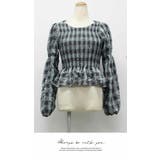 トップス チェック 長袖 秋冬 散歩 配色 デート シャーリング ブラウス | LATTE | 詳細画像6 