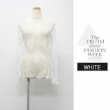 ハイネック カットソー 肌隠し レース 透け感 インナー 長袖 シースルー | LATTE | 詳細画像10 