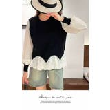 カーディガン ニット レース カットソー 肌隠し 無地 長袖 袖なし | LATTE | 詳細画像3 