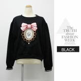 長袖 ナチュラル リボン プリント Tシャツ 長袖 秋冬スタンダード | LATTE | 詳細画像13 