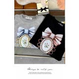 長袖 ナチュラル リボン プリント Tシャツ 長袖 秋冬スタンダード | LATTE | 詳細画像5 