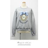 長袖 ナチュラル リボン プリント Tシャツ 長袖 秋冬スタンダード | LATTE | 詳細画像8 