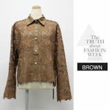 ブラウス Tシャツ 長袖 オシャレ スタンダード レース 長袖 レース | LATTE | 詳細画像10 