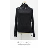 ハイネック トップス トップス レース お花 インナー 無地 長袖 | LATTE | 詳細画像6