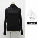 ハイネック トップス トップス レース お花 インナー 無地 長袖 | LATTE | 詳細画像10