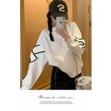 長袖 カジュアル Tシャツ 秋冬  オシャレ そでリボン | LATTE | 詳細画像3 