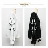 長袖 カジュアル Tシャツ 秋冬  オシャレ そでリボン | LATTE | 詳細画像8 