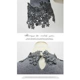 ハイネック レース お花 無地 長袖 レイヤード シンプル 袖レース | LATTE | 詳細画像9