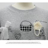 長袖 リボン プリント Tシャツ 長袖 秋冬 カジュアル | LATTE | 詳細画像5 