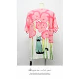 プリント スタンダード トップス レース プルオーバー 半袖 配色 デート | LATTE | 詳細画像3 