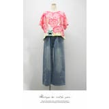 プリント スタンダード トップス レース プルオーバー 半袖 配色 デート | LATTE | 詳細画像6 