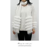 もこもこファーマフラー付きニットトップス | LATTE | 詳細画像5 