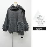 もこもこファーマフラー付きニットトップス | LATTE | 詳細画像10 