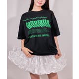 BLACK | latteto ピグメントダイ グラフィックT | lattelatte