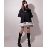 LTピグメントダイ リバースグラフィックレイヤードT sh | lattelatte | 詳細画像4 