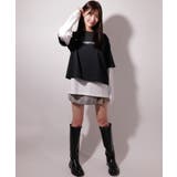 LTピグメントダイ リバースグラフィックレイヤードT sh | lattelatte | 詳細画像3 