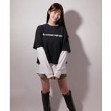 LTピグメントダイ リバースグラフィックレイヤードT sh | lattelatte | 詳細画像2 