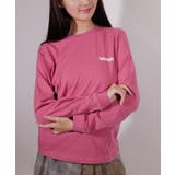 F PINK | latteto 胸ロゴ ロングスリーブT-sh  | lattelatte