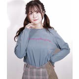 S BLUE | latteto メッセージ ロングスリーブT-sh / LT25LSTSH03 | lattelatte