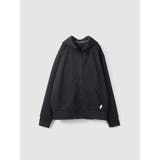 BLACK | Genderless HYBRID SWEAT ZIP HOODY | LaunchPark