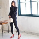 ブラック | ガーゼスウェットオフショルトップス&パンツセット | LAYLA