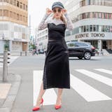 ブラック | ロゴスリットラップ風スカート きれいめ大人 大人レディ | LAYLA