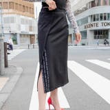 ロゴスリットラップ風スカート きれいめ大人 大人レディ | LAYLA | 詳細画像2 