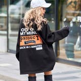 ブラック | バックネオンロゴ使いビッグプルオーバー 超BIG スウェット | LAYLA