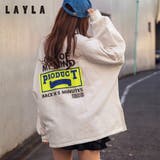 ホワイト | バックネオンロゴ使いビッグプルオーバー 超BIG スウェット | LAYLA