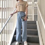 ウエストサイド開きワイドデニムパンツ レディースファッション通販 ハイウエスト | LAYLA | 詳細画像3 