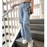 ウエストサイド開きワイドデニムパンツ レディースファッション通販 ハイウエスト | LAYLA | 詳細画像4 