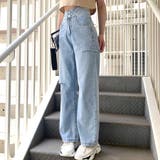 ウエストサイド開きワイドデニムパンツ レディースファッション通販 ハイウエスト | LAYLA | 詳細画像5 