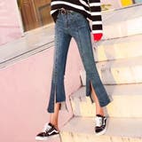 前スリットセンターラインデニムパンツ レディースファッション通販 デニムパンツ | LAYLA | 詳細画像1 