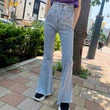 フロントポケット裾フリンジフレアデニムパンツ レディースファッション通販 ハイウ… | LAYLA | 詳細画像2 