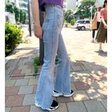 フロントポケット裾フリンジフレアデニムパンツ レディースファッション通販 ハイウ… | LAYLA | 詳細画像4 