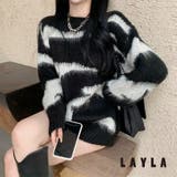 ゼブラ柄シャギーミックスニット ファッション通販 レディース | LAYLA | 詳細画像1 