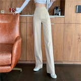 ベージュ | ハイウエストスタイルアップルーズパンツ ファッション通販 女性 | LAYLA