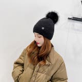 ぽんぽん付サイドステッチニット帽 ファッション通販 女性 | LAYLA | 詳細画像7