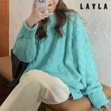 ミントグリーン | ラウンドネックレイジーニットプルオーバー ファッション通販 女性 | LAYLA