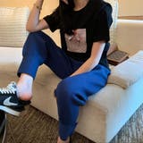 ブルー | ニットスウェットコクーンパンツ ファッション通販 女性 | LAYLA