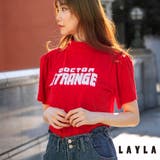 バブルスリーブプチハイネックロゴTシャツ ファッション通販 女性 | LAYLA | 詳細画像1
